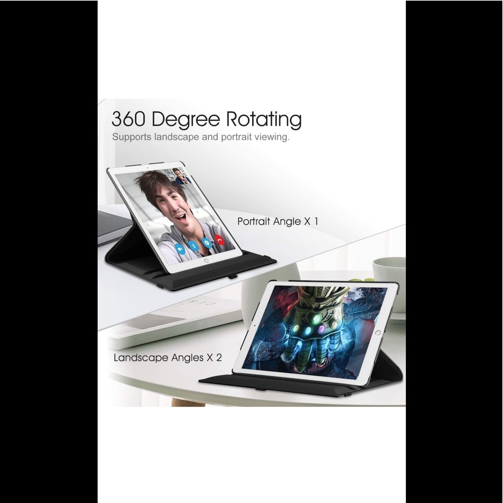 iPad Pro 12.9inch 2017 & 2015 (2nd & 1st Generation), 360 Degree Swiveling Stand - Picture 6 of 8